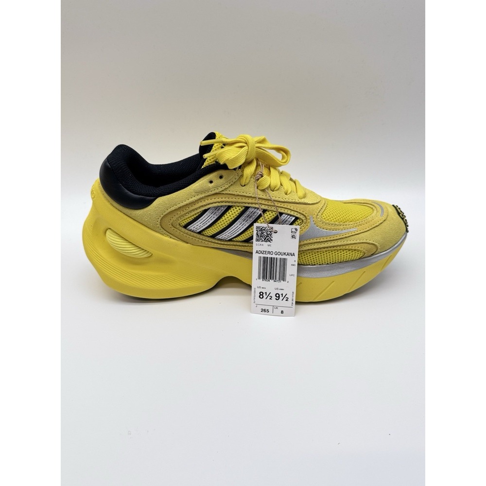 Adidas Adizero Goukana Mens 8.5US Light Yellow/Black/Silver Casual Sneakers
